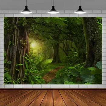 Сказочный Тропический Лес Фото Фон Для Фотосъемки Детский День Рождения Декор Вечнозеленый Лес Джунгли Фон Природных Пейзажей