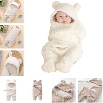 0-12 м Детское одеяло для новорожденных, пеленание новорожденного, Мягкое зимнее Детское постельное белье, Спальный мешок 1шт