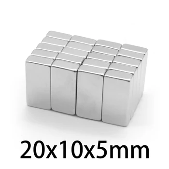 10-200 шт 20x10x5 магнит прямоугольный блок 20 мм * 10 мм * 5 мм неодимовые магниты кубовидной формы 20*10*5 постоянный сильный редкоземельный NdFeB