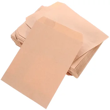 100шт Коричневый бумажный пакет для сэндвичей Упаковочный пакет для еды Бумажный пакет для выпечки Хозяйственная сумка