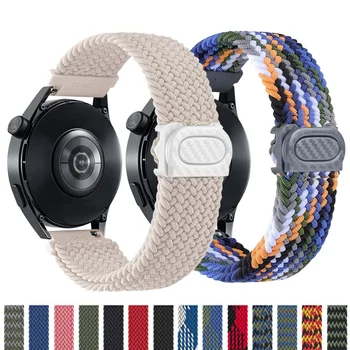20 мм/22 мм плетеный Ремешок Для Samsung Galaxy Watch 6 4 classic/5 pro/active 2/s3/46 Браслет с нейлоновой петлей Huawei watch GT2 3 4 Band