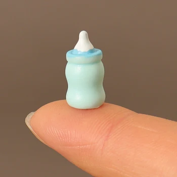 2шт 1: 12 Симпатичная имитация мини-бутылочки для молока, миниатюрная детская бутылочка, аксессуары для кукольного домика своими руками