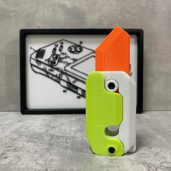 3D Гравитационный Нож-Редиска Игрушка Для Детей Забавные Пластиковые Игрушки Нож Мини-Модель Милый Брелок Для Ключей Декомпрессионная Игрушка