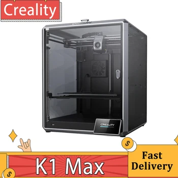 3D-принтер Creality K1 Max, Автоматическое Выравнивание, Максимальная скорость печати 600 мм / с, Экструдер с прямым приводом, Сенсорный экран, 300*300*300 мм