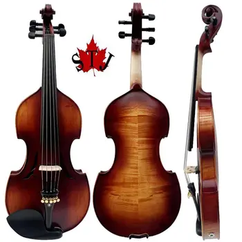 5-Струнная электрическая/акустическая скрипка в стиле барокко Коричневого цвета, полноразмерная скрипка