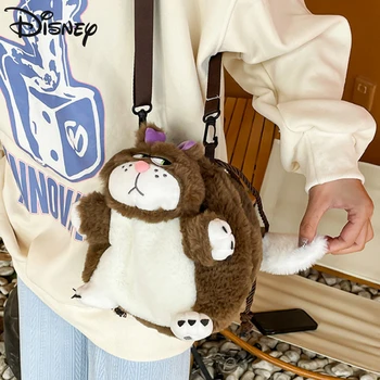 Disney Lucifer Cat Портативная плюшевая кукла с карманом на шнурке, Токийский Диснейленд, Мультяшные Аниме-сумки для хранения косметики Kawaii