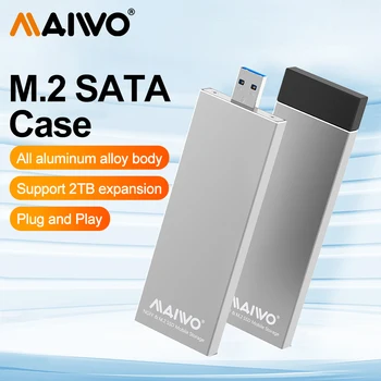 MAIWO Алюминиевый Корпус твердотельного накопителя M.2 NGFF SATA к USB 3,0 SSD-адаптер чехол для NGFF SATA SSD Disk Box 2230 2242 2260 2280 m2 SSD