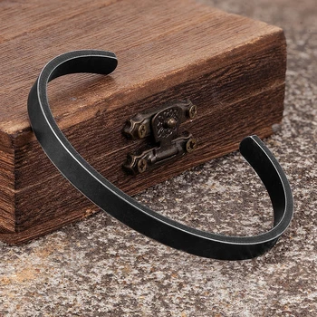 MKENDN Винтажные браслеты-манжеты Viking, браслеты для мужчин и женщин, простые классические браслеты Hombre из нержавеющей стали, мужские украшения