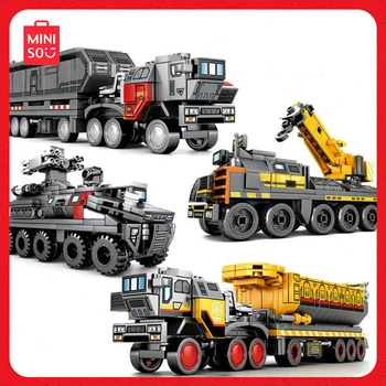 Miniso Блуждающая Земля, собранные строительные блоки, развивающие игрушки для мальчиков, Пазлы, Инженерные транспортные средства, подарок на День рождения