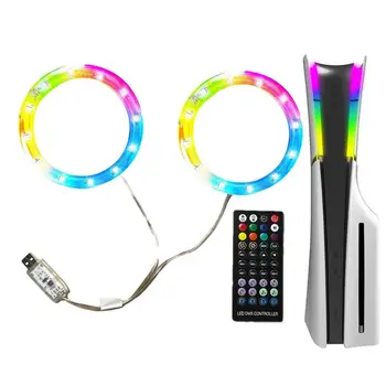 RGB Светодиодная Световая Лента для PS5 Slim Пульт Дистанционного Управления Консолью/приложение/USB 3 Управления DIY Украшение Гибкая Лента Световая Лента для PS5 Slim