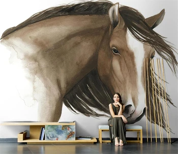 beibehang custom papel de pared 3D Скандинавская лошадь фреска ТВ фон обои для украшения гостиной диван обустройство дома