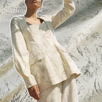 siiboo жаккардовая ткань с металлическим цветочным тиснением во французском стиле для женского платья Tejido Jacquard sp6223