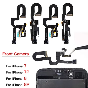 Гибкий кабель фронтальной камеры для iPhone 7 7 8 Plus, лицевая камера с датчиком приближения, подсветка и замена микрофона