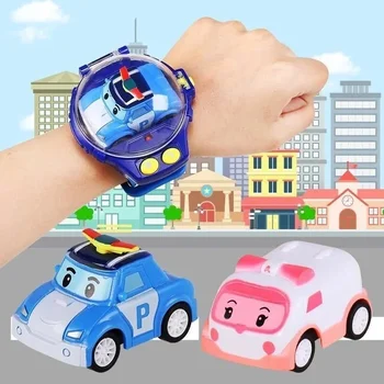 Детские часы, автомобиль с дистанционным управлением, игрушка для выброса автомобиля, автомобиль с дистанционным управлением, Мультяшный малыш 