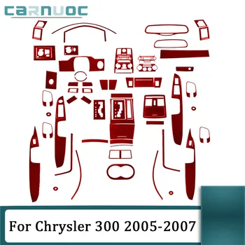 Для Chrysler 300 300C 2005 2006 2007 Красные наклейки из углеродного волокна, различные детали автомобиля, Декоративные аксессуары для интерьера
