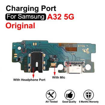 Для Samsung Galaxy A32 5G Порт зарядки A326 с разъемом для наушников Micphone USB-док-станция для зарядки Гибкий кабель Ремонтная деталь