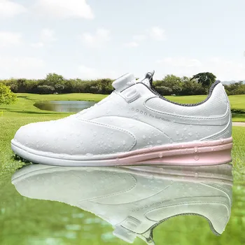 Женские легкие мягкие дышащие кроссовки PGM, женская обувь для гольфа, водонепроницаемая противоскользящая женская спортивная обувь с ремешком на ручке XZ301