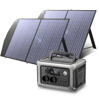 Зарядное Устройство Солнечной Энергии ALLPOWERS Solarpanel 100W 140W 200W с Аккумулятором LiFePO4 299 Втч 600 Вт Портативная Электростанция для Кемпинга RV