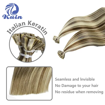 Кератиновые капсулы с прямым плоским наконечником, оригинальные для наращивания человеческих волос, 1 г/прядь, 50 шт., Цветные для наращивания человеческих волос для женщин, натуральные