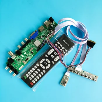 Комплект для LTN101NT02-A04/LTN101NT02-A01 40pin LED USB VGA Контроллер ТВ Сигнала HDMI AV плата 1024X600 цифровой DVB-T DVB-T2 пульт дистанционного управления