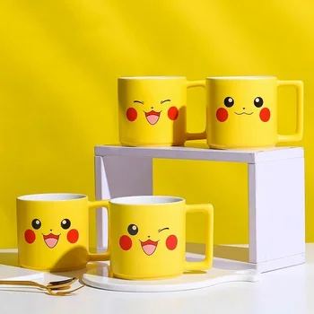 Кружка Pokemon Pikachu Kawaii Fashion Creativity Psyduck Squirtle Anime Print Cup Детская Домашняя Настольная чашка для воды Подарок на Фестиваль