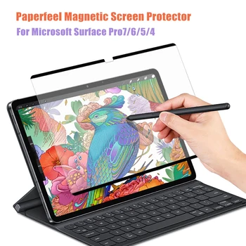 Магнитная Защитная пленка Paperfell для Microsoft Surface Pro 7 6 5 4 12,3-дюймовая Съемная и Многоразовая Защитная пленка для экрана