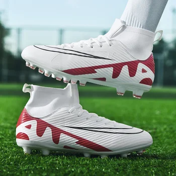 Мужская профессиональная футбольная обувь AG / TF Футбольные бутсы с высоким берцем Молодежные тренировочные кроссовки для мини-футбола на траве Мужские бутсы