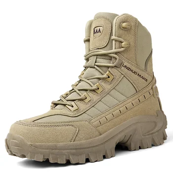 Мужские тактические ботинки армейские ботинки Мужские военные водонепроницаемые ботильоны для пустыни Мужские уличные ботинки Рабочая защитная обувь для альпинизма Походная обувь