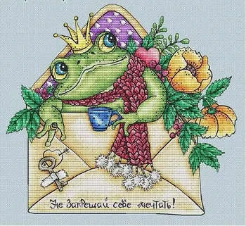 Наборы для вышивания Coffee Frog 34-32, наборы для вышивания крестиком, хлопчатобумажный батист DIY homefun embroidery Shop7