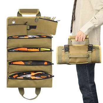 Новая многофункциональная сумка для хранения на открытом воздухе, подвесная Складная фурнитура, Портативные бытовые инструменты, Ручной гаечный ключ, чехол для рулона
