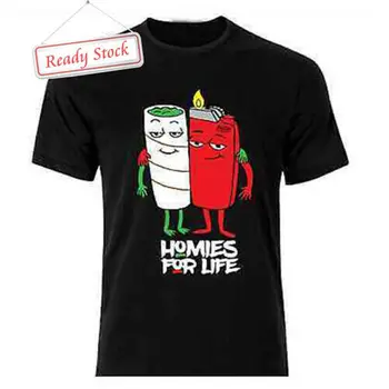 Новые хлопковые футболки Homies for Life Funny Lighter, Новая мужская футболка, размер от S до 3XL