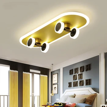 Новый креативный светодиодный потолочный светильник для скейтборда, Железные люстры, люстры для домашнего декора, люстры для спальни, Детская комната, лампа Lampara Techo