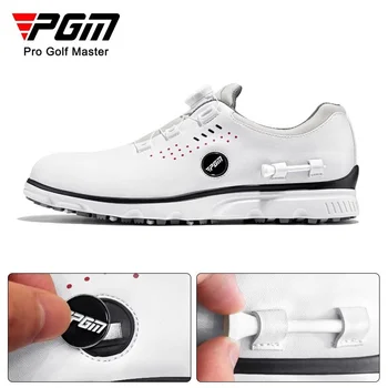 Обувь для гольфа PGM Мужская водонепроницаемая спортивная обувь Мужская обувь на шнурках с ручкой Магнитная метка с мячом XZ302