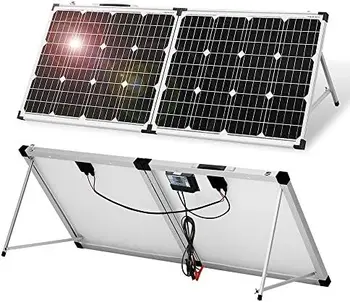 Портативный Складной Солнечный Чемодан 150 Вт 18 В Монокристаллический, Складной Комплект Солнечных Панелей с Контроллером для зарядки Батарей напряжением 12 Вольт 