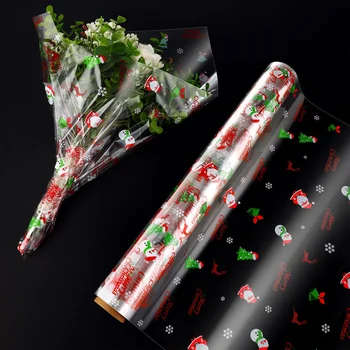 Прозрачный целлофан Подарочная оберточная бумага Упаковка Цветов Прозрачная Рождественская упаковка