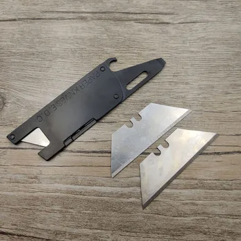 Прямая поставка, 4 в 1, раздвижной нож Balde из нержавеющей стали, EDC, портативный резак для бумаги, инструмент для кемпинга на открытом воздухе с открывалкой без лезвия