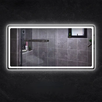 Прямоугольное Bluetooth-умное зеркало для макияжа в ванной со светодиодной подсветкой, эстетичный анти-туман, скандинавский настенный декор для ванной комнаты, ЧТО