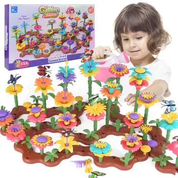 Развивайте их воображение с помощью развивающей игрушки для строительства цветочного сада STEM - идеальный подарок для мальчиков и девочек 3-7 лет!