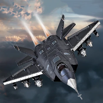 Сделай сам 3D Металлический пазл Военное оружие FC-31 Модель истребителя-невидимки Строительные Наборы Сборка самолета Пазлы для взрослых Подарки