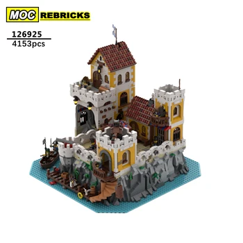Серия Street View Architecture Средневековый замок MOC-126925 Строительный блок, коллекция моделей 