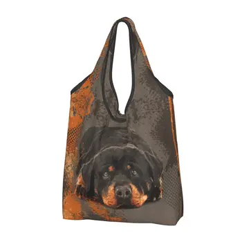 Симпатичная печать, Милая сумка для покупок для собак-ротвейлеров, Портативная сумка для покупок через плечо, сумка для животных