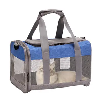 Сумка для переноски домашних животных с двойным отверстием, портативная дышащая складная сумка, сумки для переноски кошек, сумки для путешествий на свежем воздухе, сумки для домашних животных, сумки для кошек
