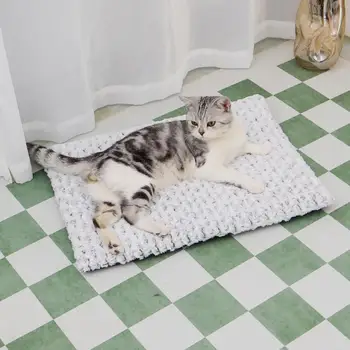 Съемный коврик для домашних животных, самонагревающаяся кошачья кровать, удобный самонагревающийся коврик для домашних животных, нескользящий коврик для собак, кошек, Съемный дизайн Идеально