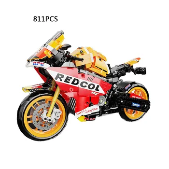 Техническое Транспортное Средство Мотоцикл Hondas CBR600 Build Block Японская Моторная Модель Мотоцикла Steam Assembly Brick Коллекция Игрушек Для подарков